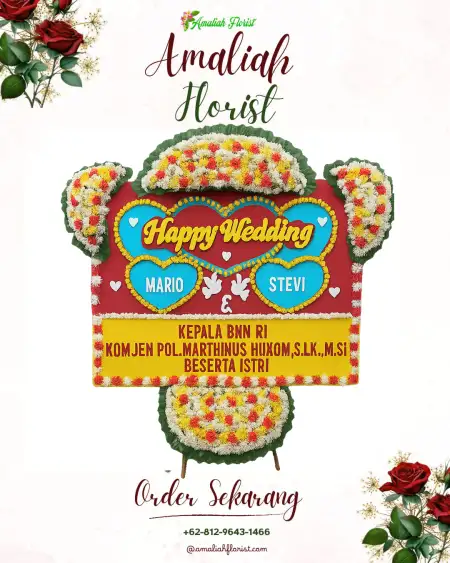 Papan Bunga Pernikahan Tukak Sadai
